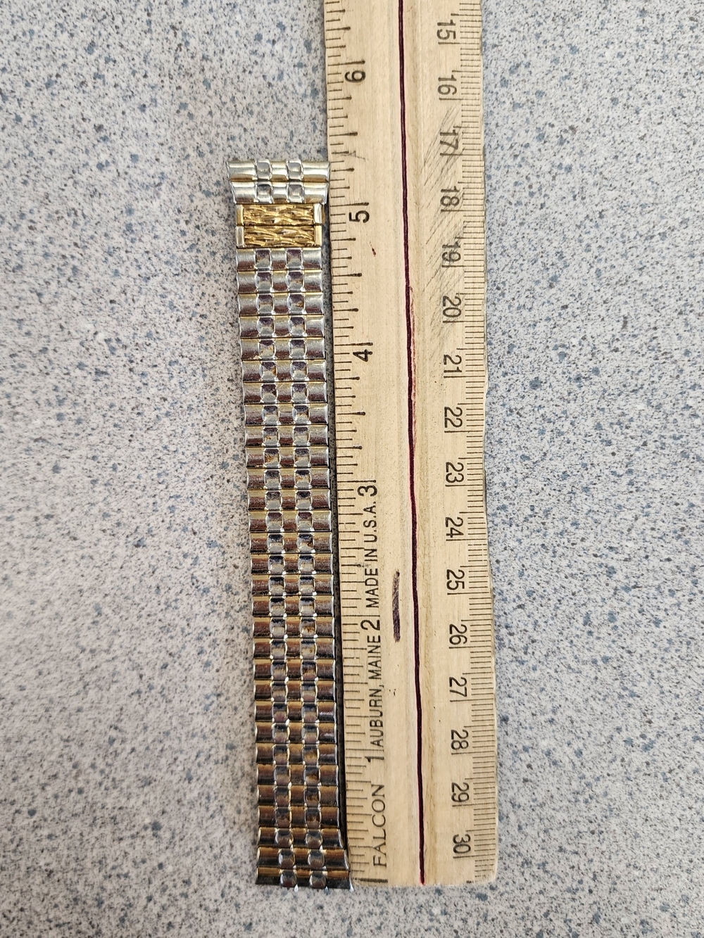Vintage Two Tone Jubilee Watch Band Replacement Strap Stainless Steel Gold Link